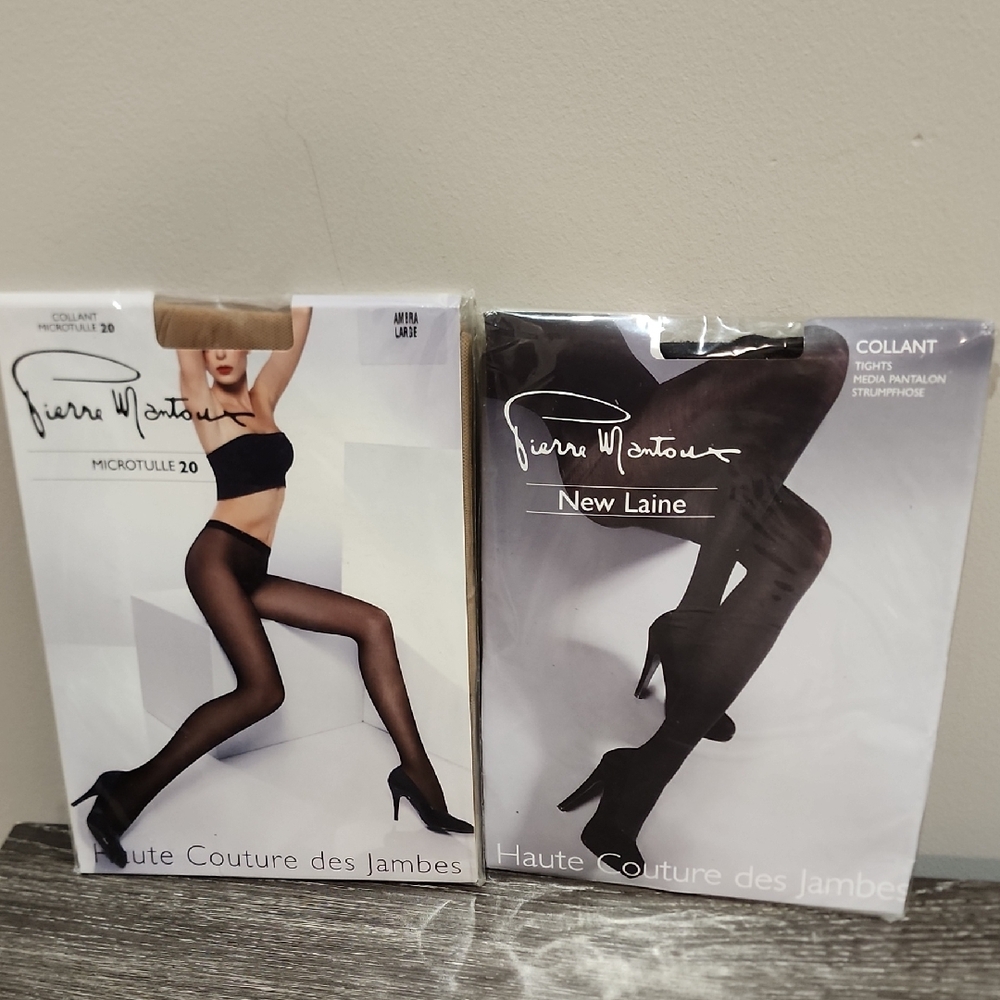 Pierre Mantoux Large MicroTulle Wool Tights Set